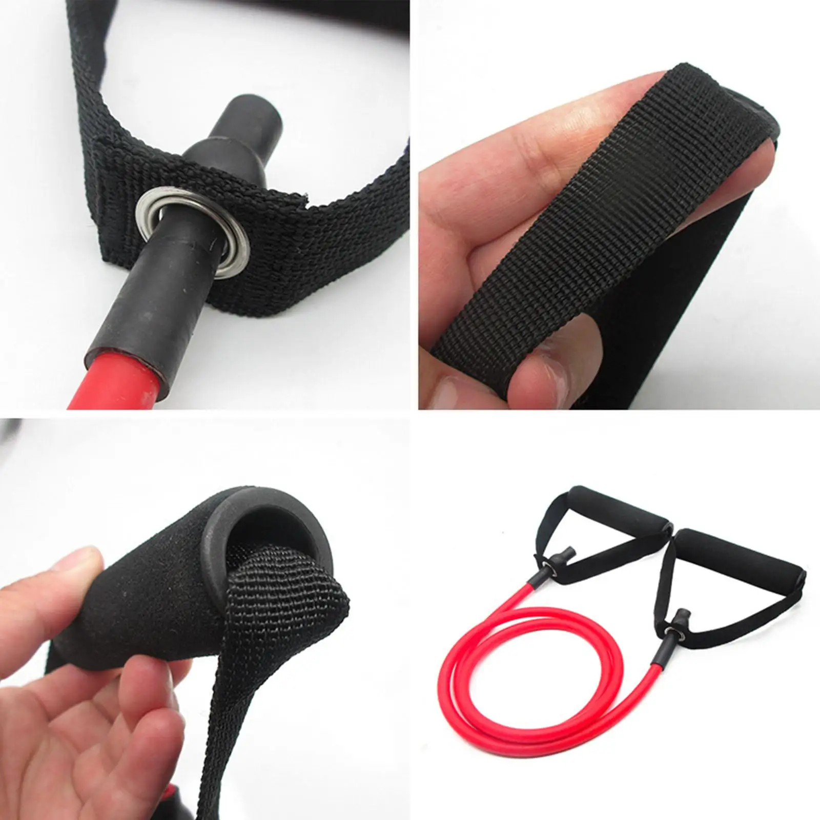 3-Level Resistance Tube Bands with Handles – Strength & Mobility Workout Set (15–30LB) - Image 3