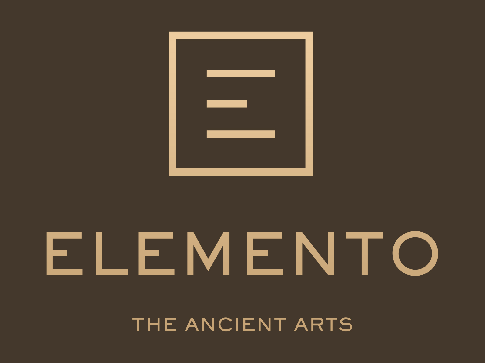 Elemento Main logo golden with brown background
